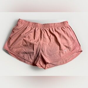 Nike Women’s athletic Shorts 2XL Pink DRI-FIT Running Built In Liner Logo XXL